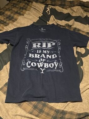 Rip Cowboy Graphic Tee - Black-  Buckle Like New Small